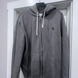 Ralph Lauren Men's Zip-Up Gray Sweater